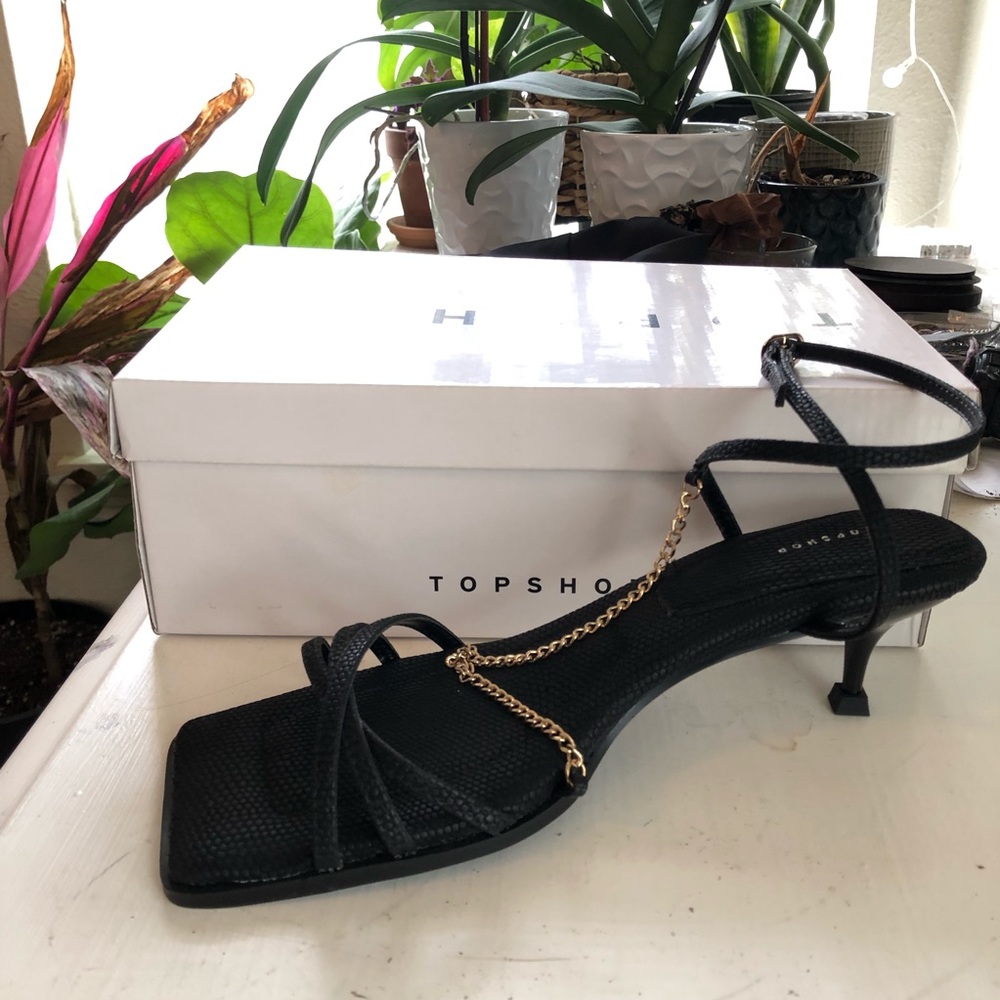 Topshop Nimble low heel chain sandal
